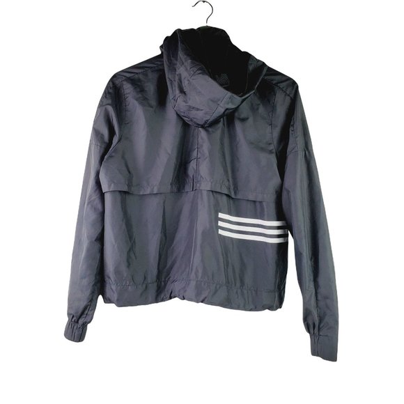 Adidas ID Soft Shell Hooded Windbreaker Pockets Drawstring Waist Med CW2280 - Picture 4 of 11